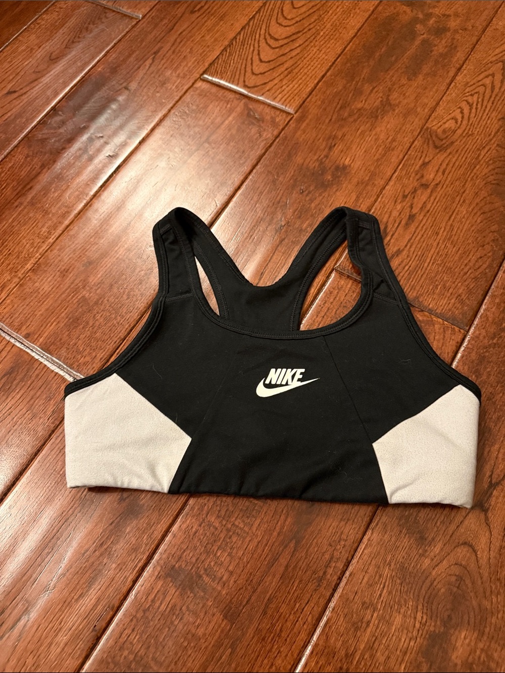 Nike Black Sports Bra with Light Gray Panels